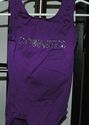 Royal purple sleeveless leotard w/ gymnastics in r