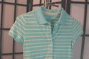 American Eagle Outfitters Aqua blue stripe slim fi