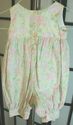 Hartstrings pink & mint green flowered romper-12 m