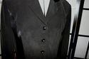 Due Per Due Charcoal Grey-Black 100% Silk-- Jacket