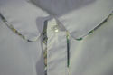 12 mos size white button up shirt w/ Peter Pan col