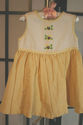  Coat & Dress Matching Set-yellow & white w/ embro