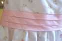 Heavenly!* White Taffeta Dress w/ Pink Sash Embroi