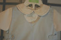  Petit Ami white & blue check romper white built-i