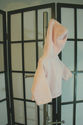 pink zipper front hooded sweater 100% cotton-6-9mo