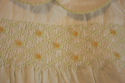 Carter's hand smocked white top w/ Yellow roses, L