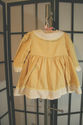  Coat & Dress Matching Set-yellow & white w/ embro