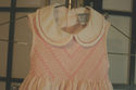 Friedknit pink hand smocked dress w/ white Peter P