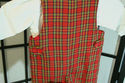 Baby UR It red tartan plaid Shortall appliquéd ai