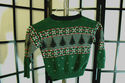 Kitestrings forest green cardigan sweater w/ polar