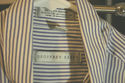 Geoffrey Beene wrinkle free blue & white stripe sh