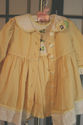  Coat & Dress Matching Set-yellow & white w/ embro