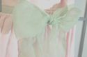 Hartstrings pink jacquard & mint green organza dre