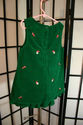 Rare Editions green Christmas dress w/ snowmen & c