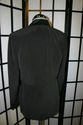 Due Per Due Charcoal Grey-Black 100% Silk-- Jacket