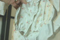 Ralph Lauren layette white w/pink flower print kni