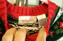 Candy Hearts fairIsle style sweater w/red flowers 