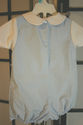  Petit Ami white & blue check romper white built-i