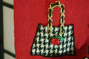 Hartstrings Red Cardigan Handbag Sweater! black & 