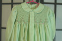 Orient Expressed Lt. green hand smocked dress w/ p