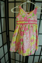 Lilly Pulitzer Lime Green & Pink  sundress GIRLS s