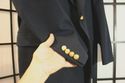 Navy Blue 2 button Blazer w/ brass buttons -Mint!!