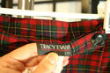 Tracy Evans red Tartan plaid skirt-- ladies size 5