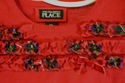 The Children's Place Ruffled red sweater & plaid s