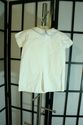 Strasburg White Shortall Hand Smocked w/ Lt. blue 