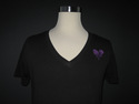 THE BADGE V T-SHIRT ---BLACK---