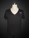 THE BADGE V T-SHIRT ---BLACK---