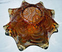 Large 9" Antique Carnival Glass Bowl, Marigold, Pa