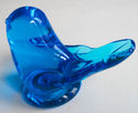 Vintage Art Glass, Bluebird of Happiness, Signed L