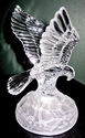 Lg. 24% Lead Crystal Clear & Frosted Glass Eagle I