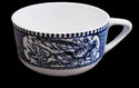 Currier & Ives Dishes by Royal, Blue & White, Coff