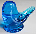 Vintage Art Glass, Bluebird of Happiness, Signed L