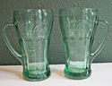 Libbey Coca Cola Green Glasses or Tumblers with Ha