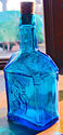 Large Wheaton Paul Revere 1775 Blue Glass Bottle o