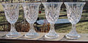 4 DePLOMB DePLOMO CUT CRYSTAL GOBLETS GLASSES & PI