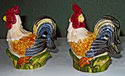 Rooster or Chicken Painted Glass or Ceramic 4.5" V