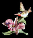 1987 Lefton Hummingbird Porcelain 5" Tall Figurine