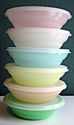Vintage Tupperware Lot of 6 Pastel Cereal Bowls wi