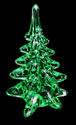 Vintage Green Art Glass 6" Heavy Lead Crystal Chri