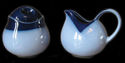 Sango, Nova Blue, Creamer and Sugar Set, MINT Cond