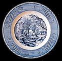 Currier & Ives Dishes by Royal 9" Vintage Dinner P