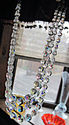 Vintage  AURORA BOREALIS Heavy Glass Crystal 3-Str