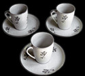 Cmielow Coffee Cup & Saucer CIL8 Black Rose, Lot o