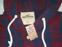 ★ HOLLISTER Mens Burgundy HOODED PLAID SHIRT NEW