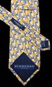 Burberry Tie ~ Yellow with Knights and Blue Links