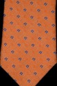 Aquascutum of London Tie ~ Orange with Small Blue 